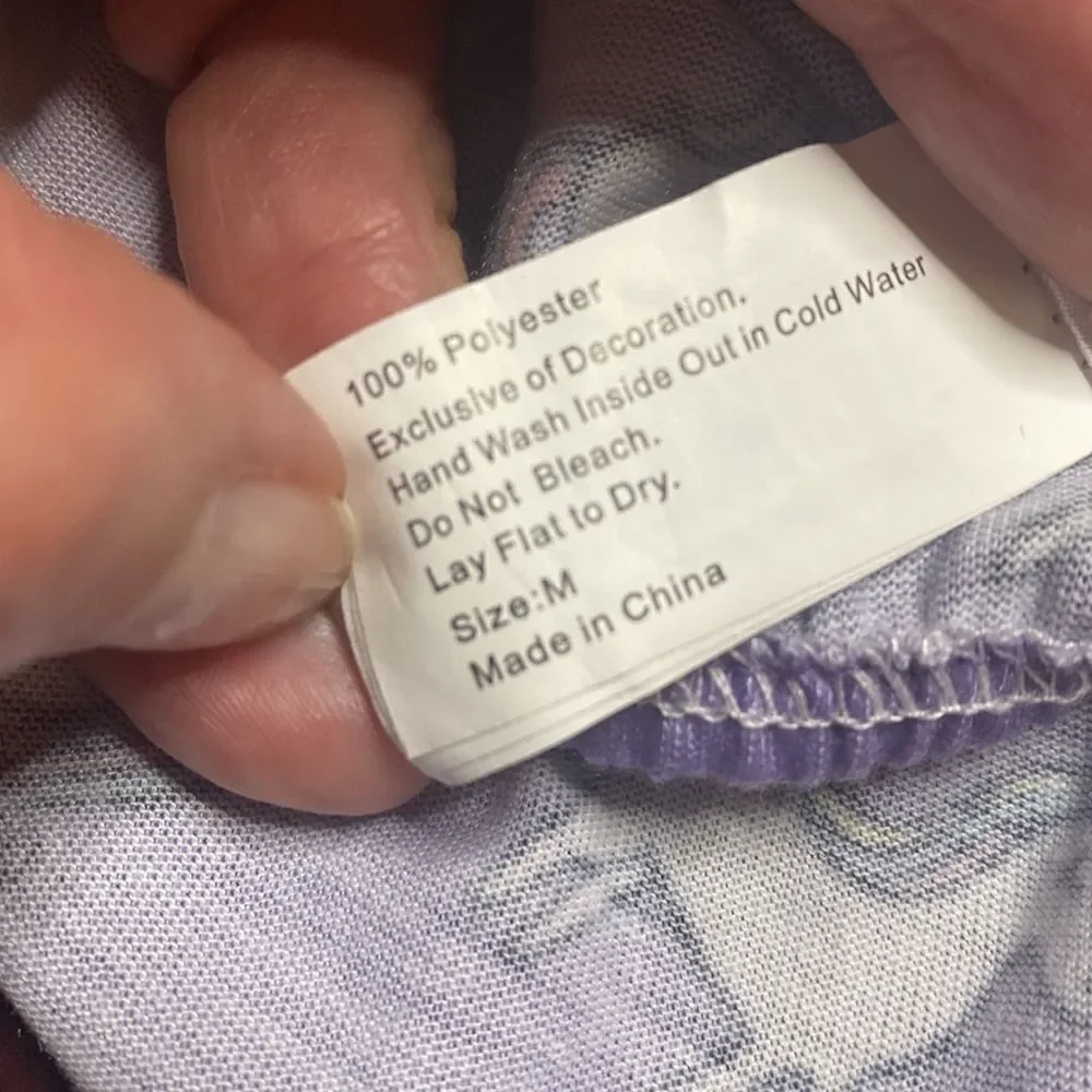 Purple Unicorn Ruffled Dog Dress M